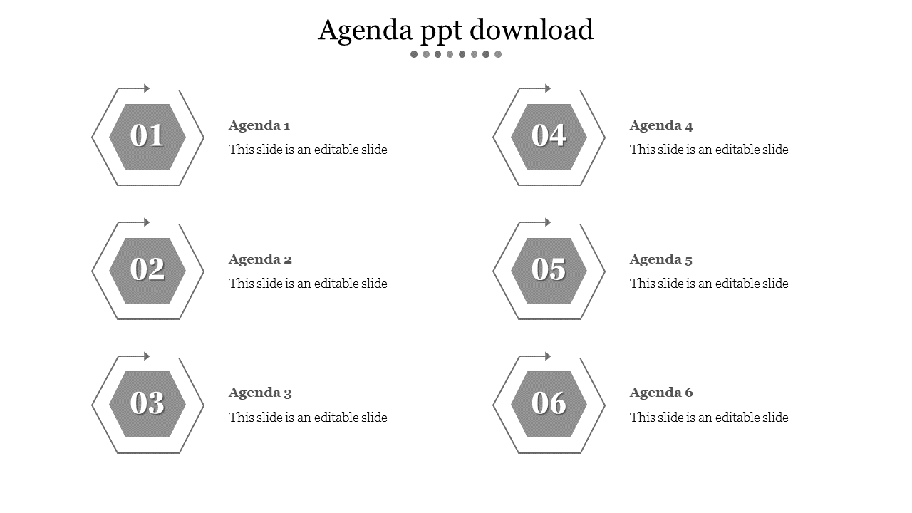 Free - Creative Agenda PPT Download for Presentation Slides